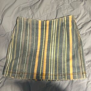 Wild Fable Colorful Striped Denim Skirt